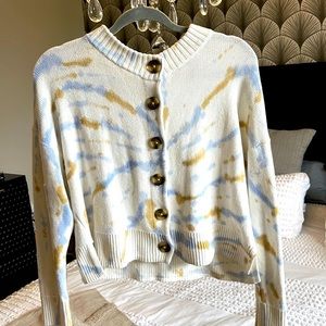 Madewell cotton tie-dye cardigan